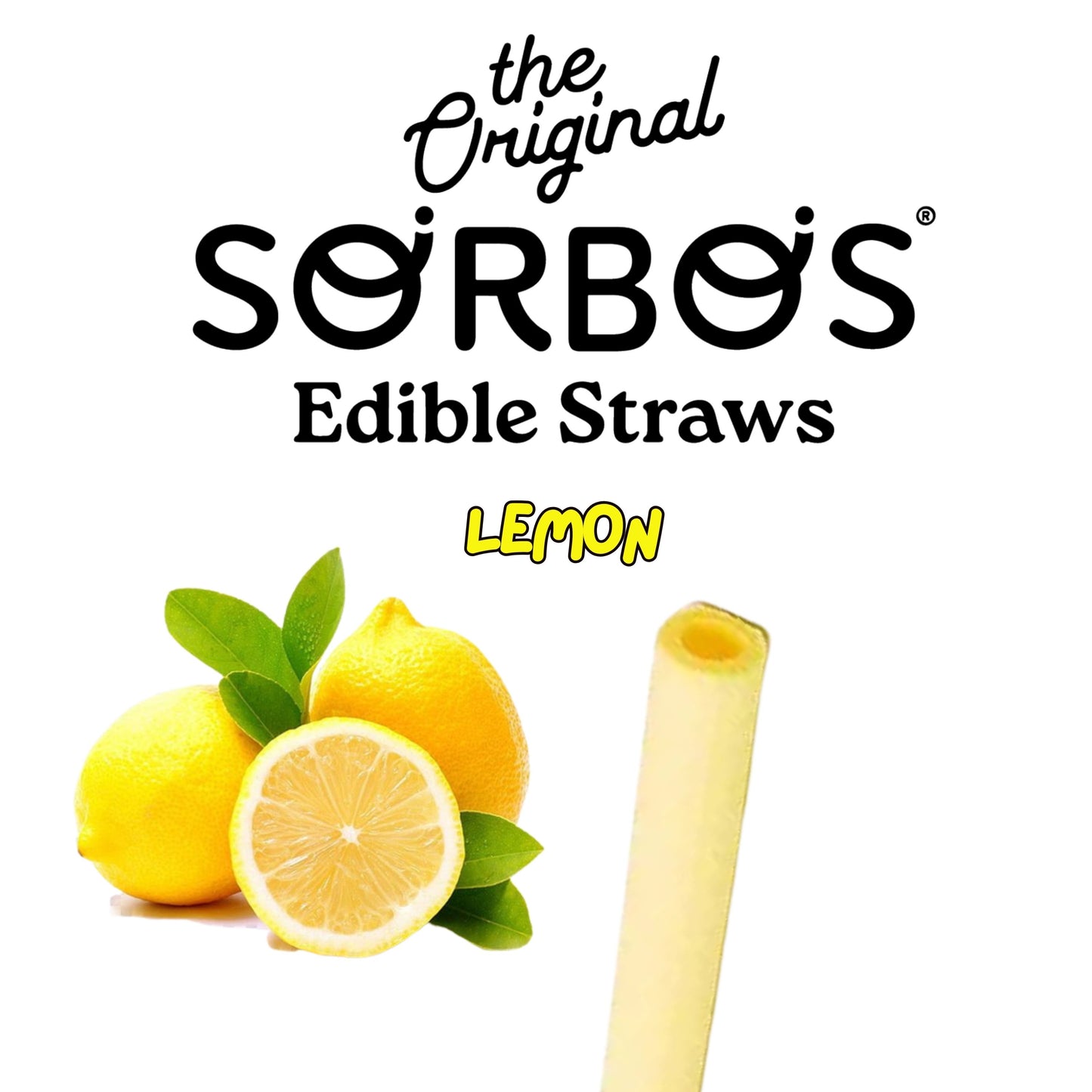 Sorbo Candy Straw Lemon